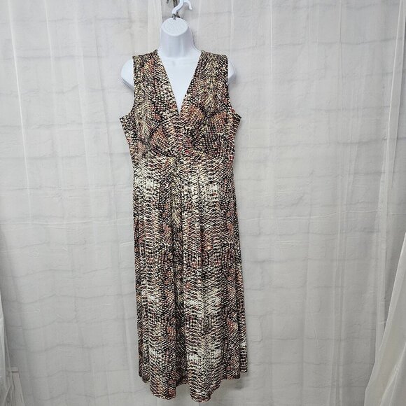 Kasper Dress Grunge Maxi Sleeveless Whimsigoth Snakeskin Green Orange LP - Picture 1 of 10